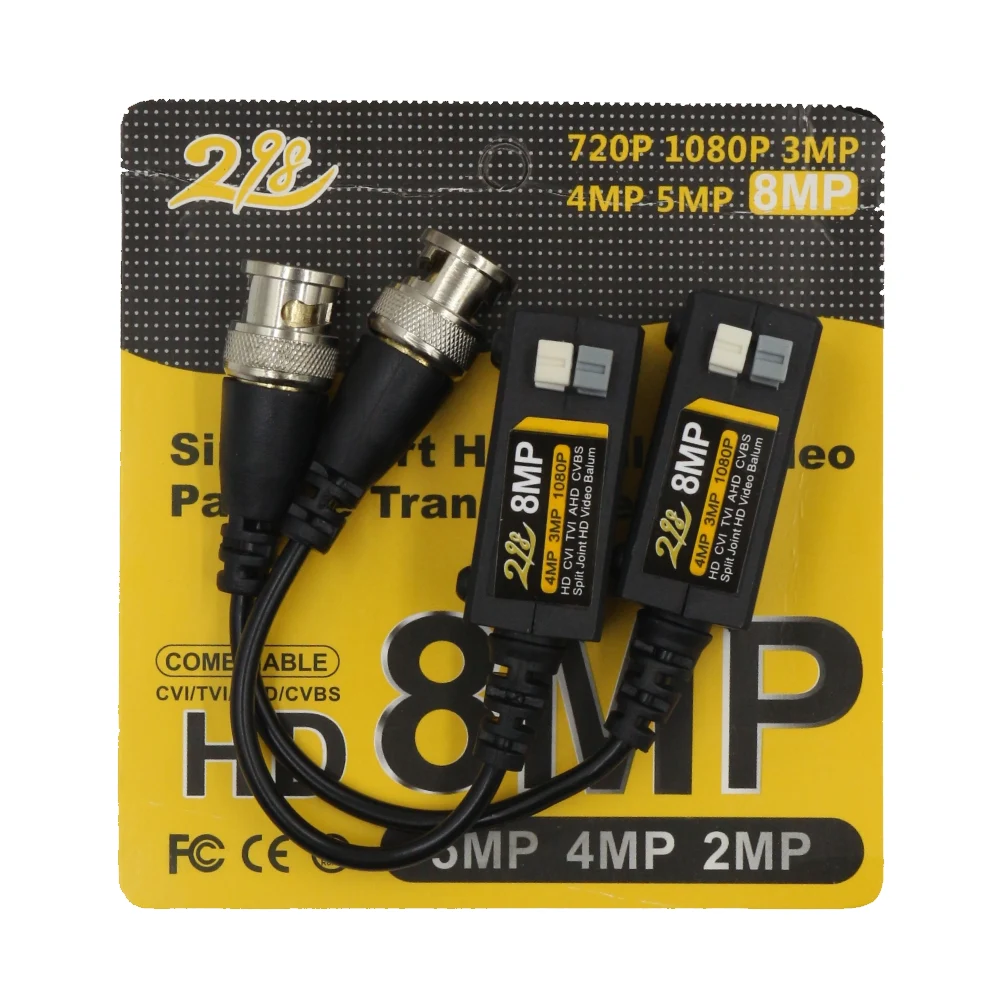 Video Balun For CCTV Camera 4MP Heavy (Screw Type Pair) view 2